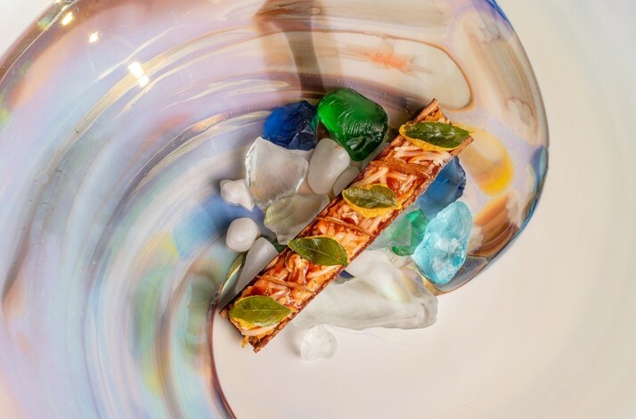 An extraordinary dessert prepared at the Indian restaurant Trèsind Studio.