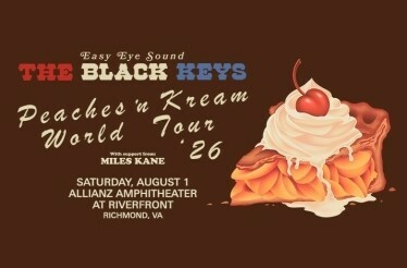 Promotional banner for The Black Keys: PEACHES N' KREAM.
