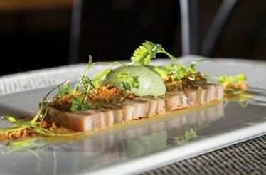 A dish by Chef Javi Estévez served at La Tasquería de Javi Estévez.