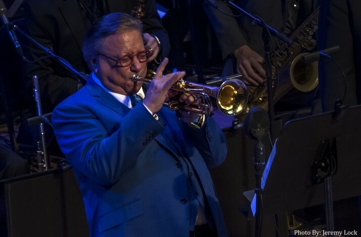 Arturo Sandoval performing the trumpet. Photo by: Jeremy Lock