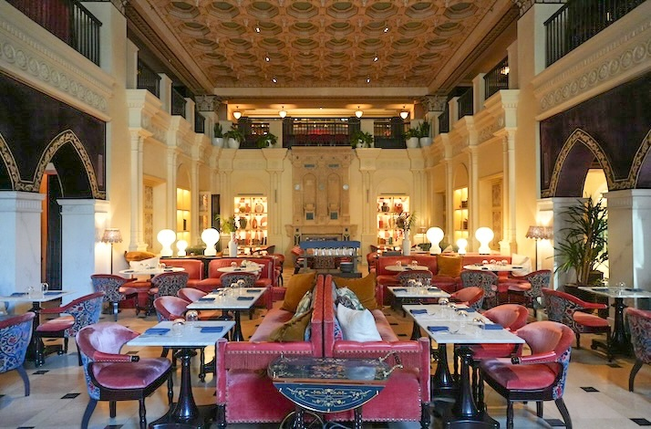 Elegant hotel lounge featured on the LA architecture and photography tour.